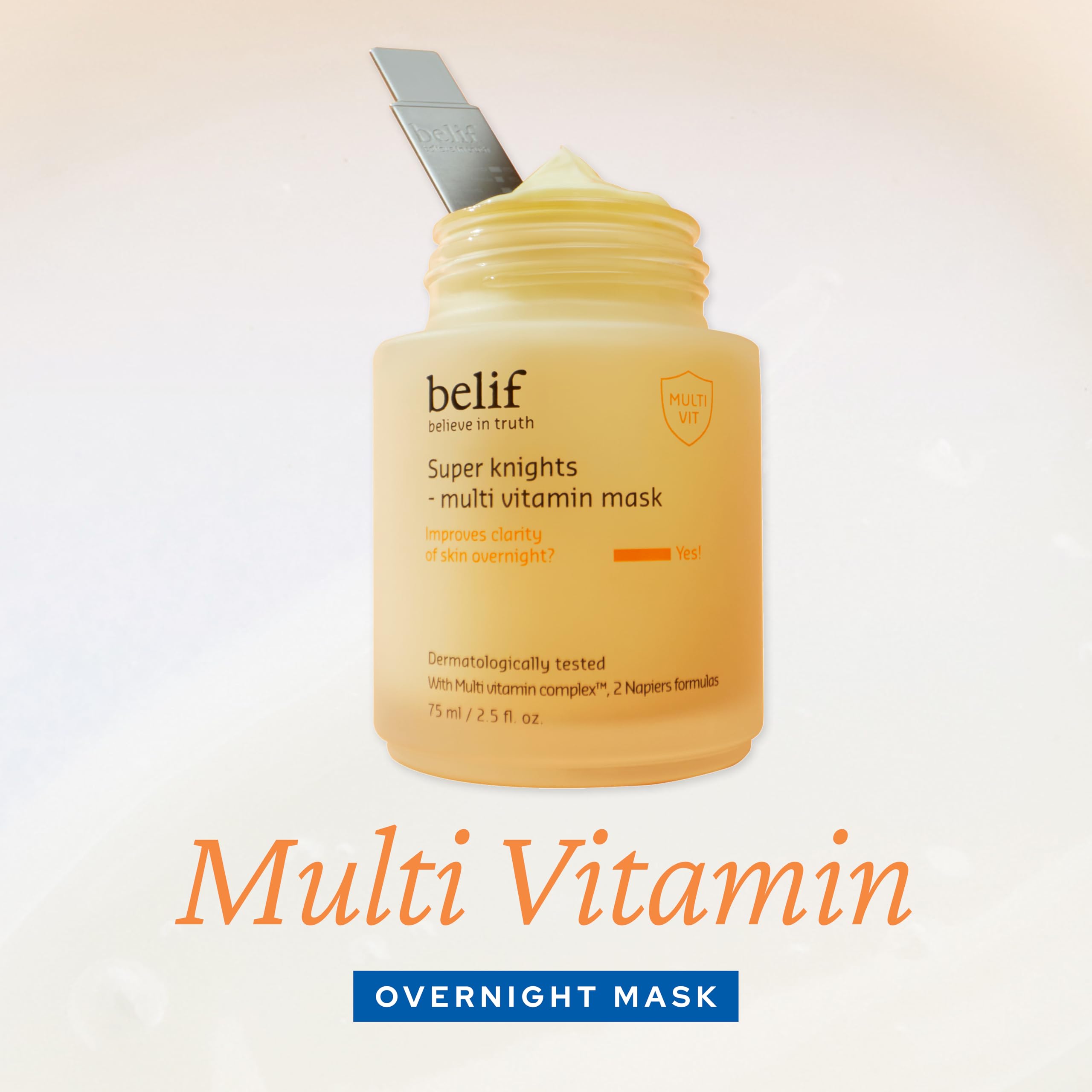 Belif Vitamin C Overnight Butter Mask ingredients highlight niacinamide and vitamin C.