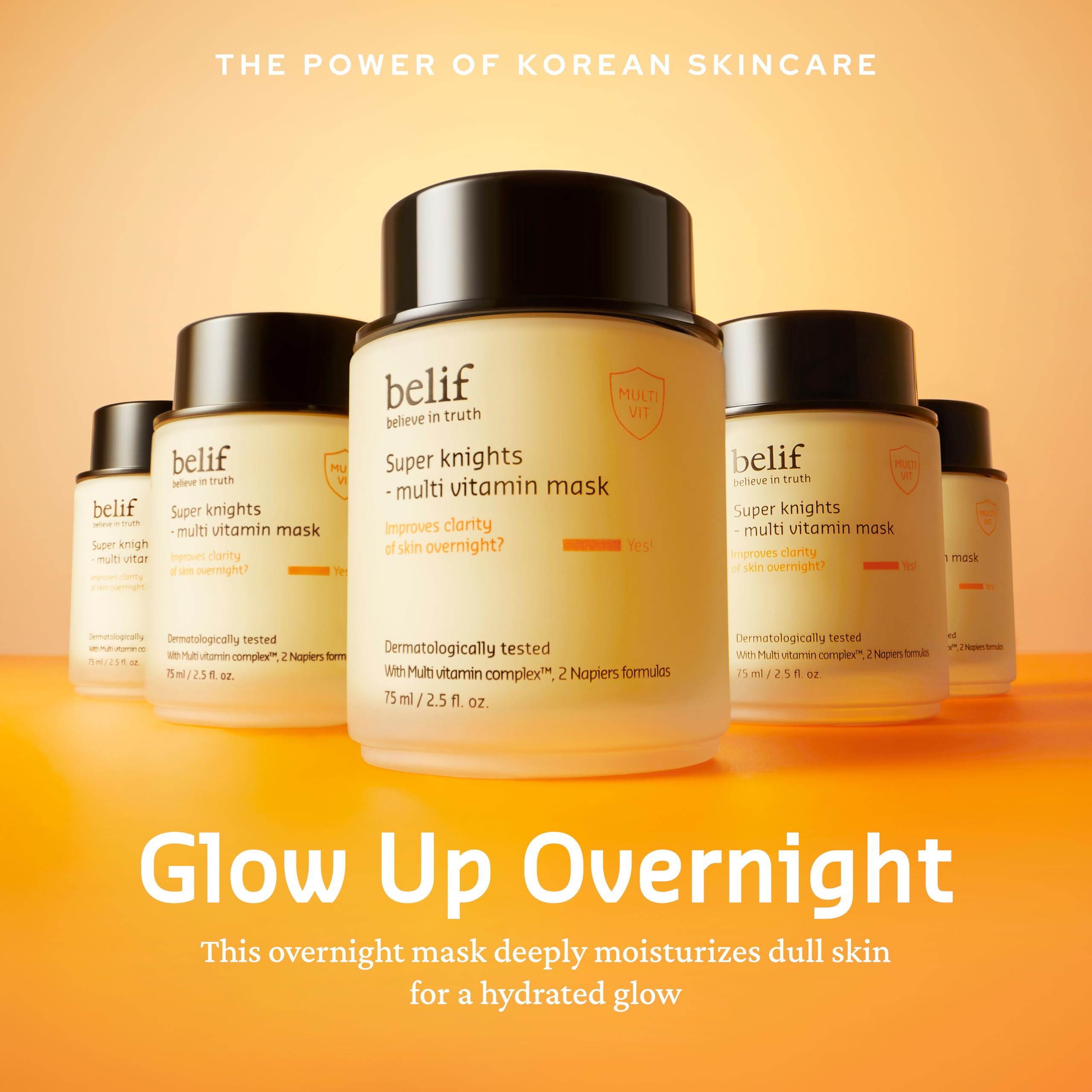 Belif Vitamin C Overnight Butter Mask on skin reveals potential morning glow.