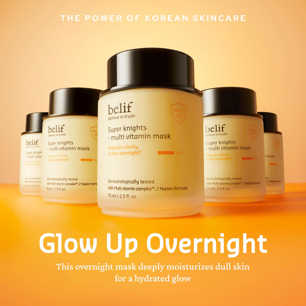 Belif Vitamin C Overnight Butter Mask on skin reveals potential morning glow.
