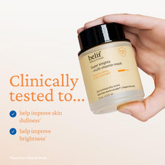 Belif Vitamin C Overnight Butter Mask cream texture spread demonstrates cushiony application.