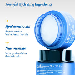 Belif Vitamin E Jelly Overnight Mask no-rinse formula suitable for sensitive skin.