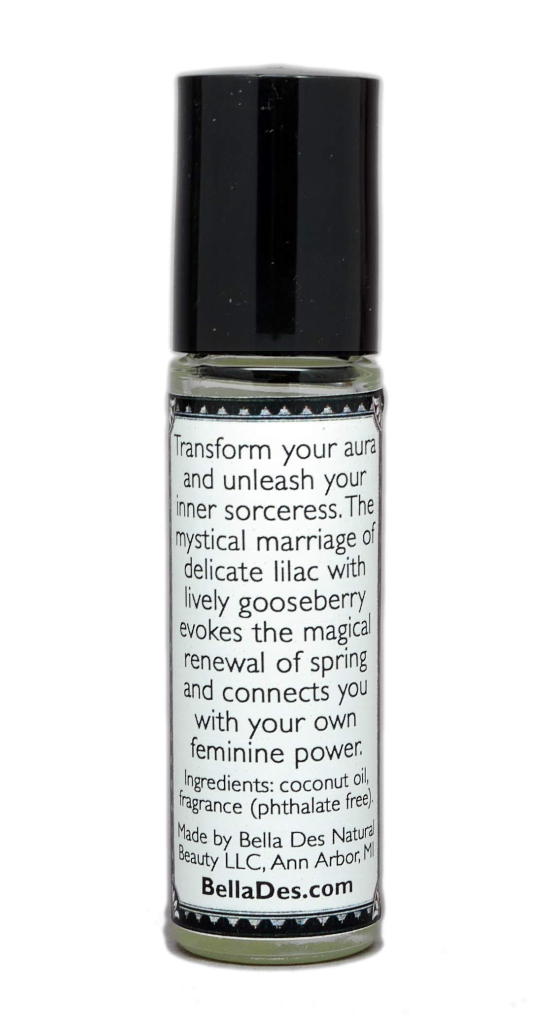 Bella Des Natural Beauty roll-on perfume oil for easy touch-ups and long-lasting fragrance.