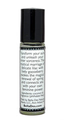 Bella Des Natural Beauty roll-on perfume oil for easy touch-ups and long-lasting fragrance.