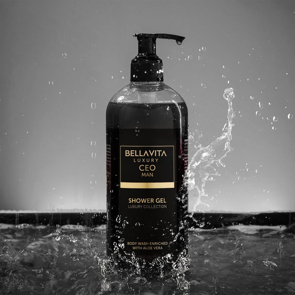 Bella Vita Luxury CEO Man gel de ducha espumoso limpia suavemente la piel.