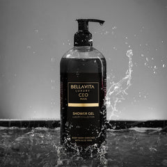 Bella Vita Luxury CEO Man gel de ducha espumoso limpia suavemente la piel.