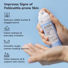 BellamiLuxx back-area acne treatment application with targeted clarifying action.