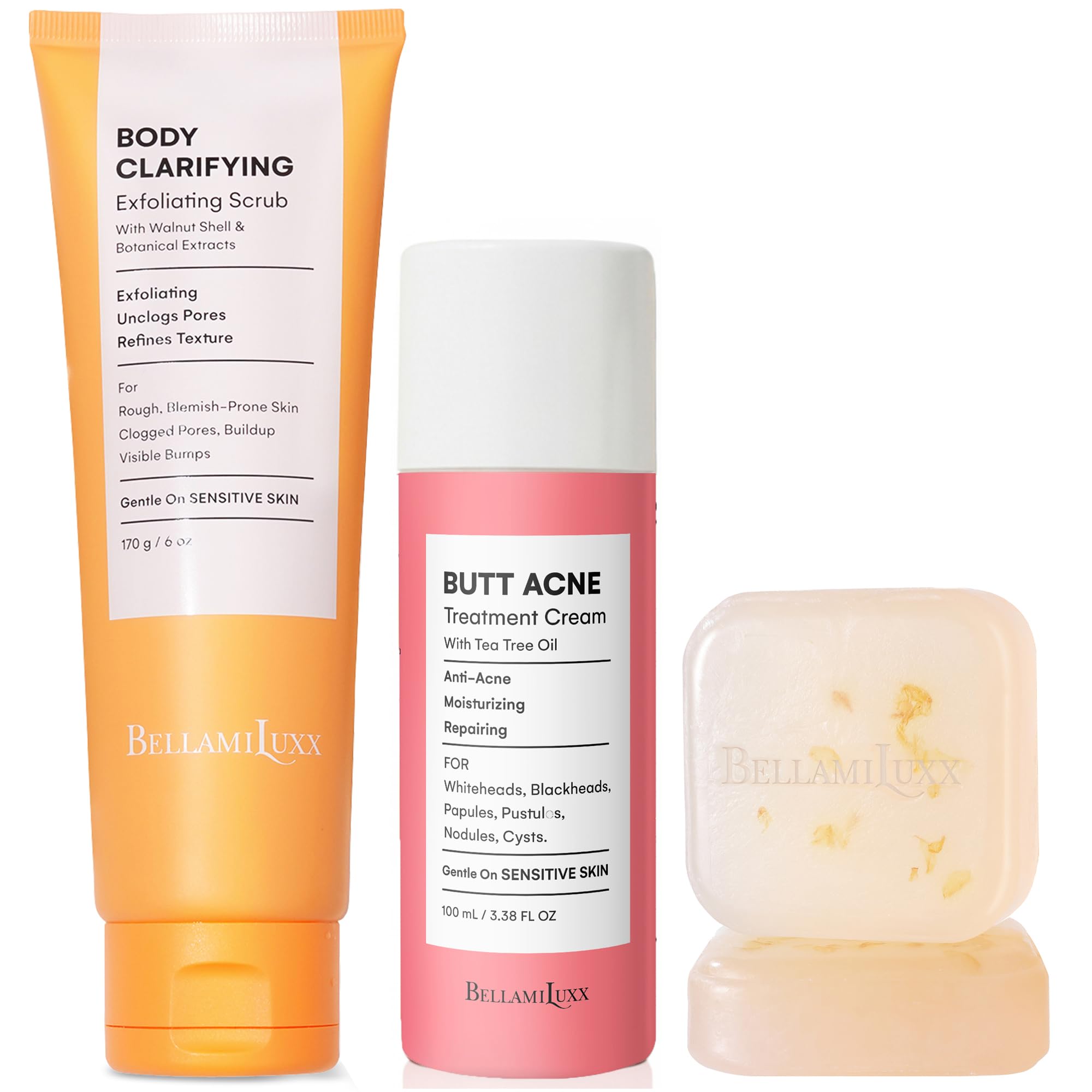 BellamiLuxx butt acne soap bar cleansing breakout-prone skin