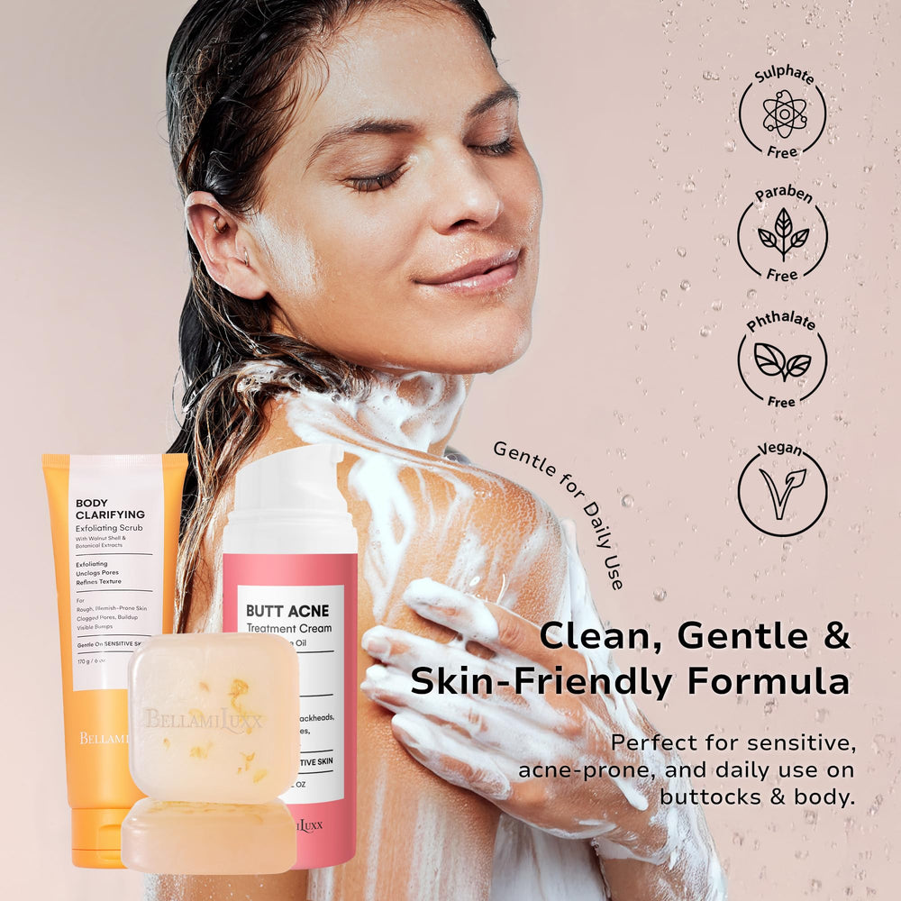 BellamiLuxx lotion application in hand shows smoothing and absorption