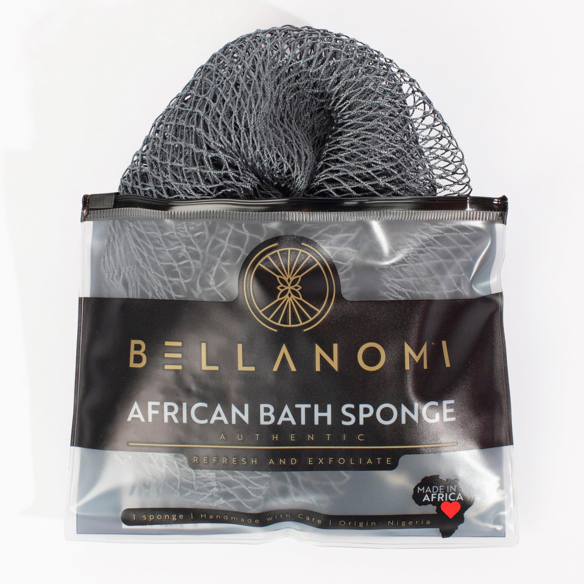 Bellanomi African exfoliating net sponge slate finish for daily renewal