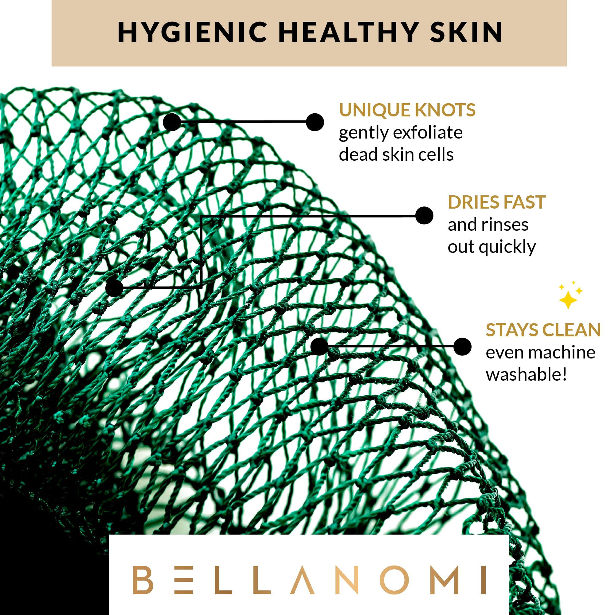 Bellanomi alcance largo: llega a la espalda para una exfoliación completa.