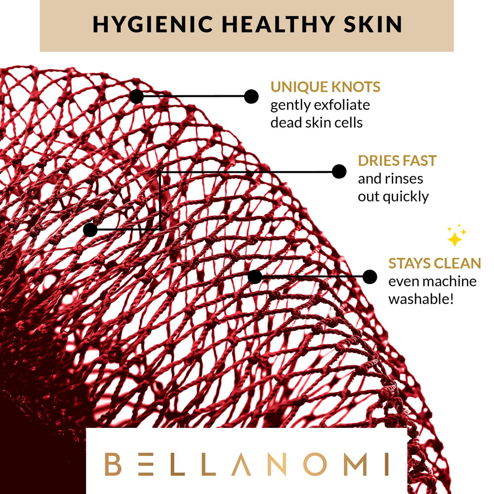 Bellanomi daily-use shower sponge for refreshing cleansing.