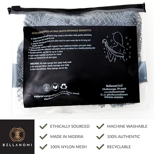 Bellanomi double-knotted mesh texture for effective exfoliation