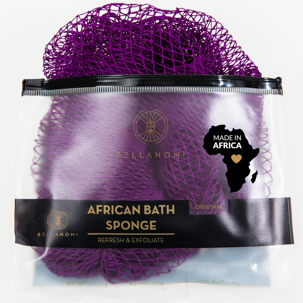 Bellanomi easy-care exfoliating net sponge rinses clean and dries quickly after use.