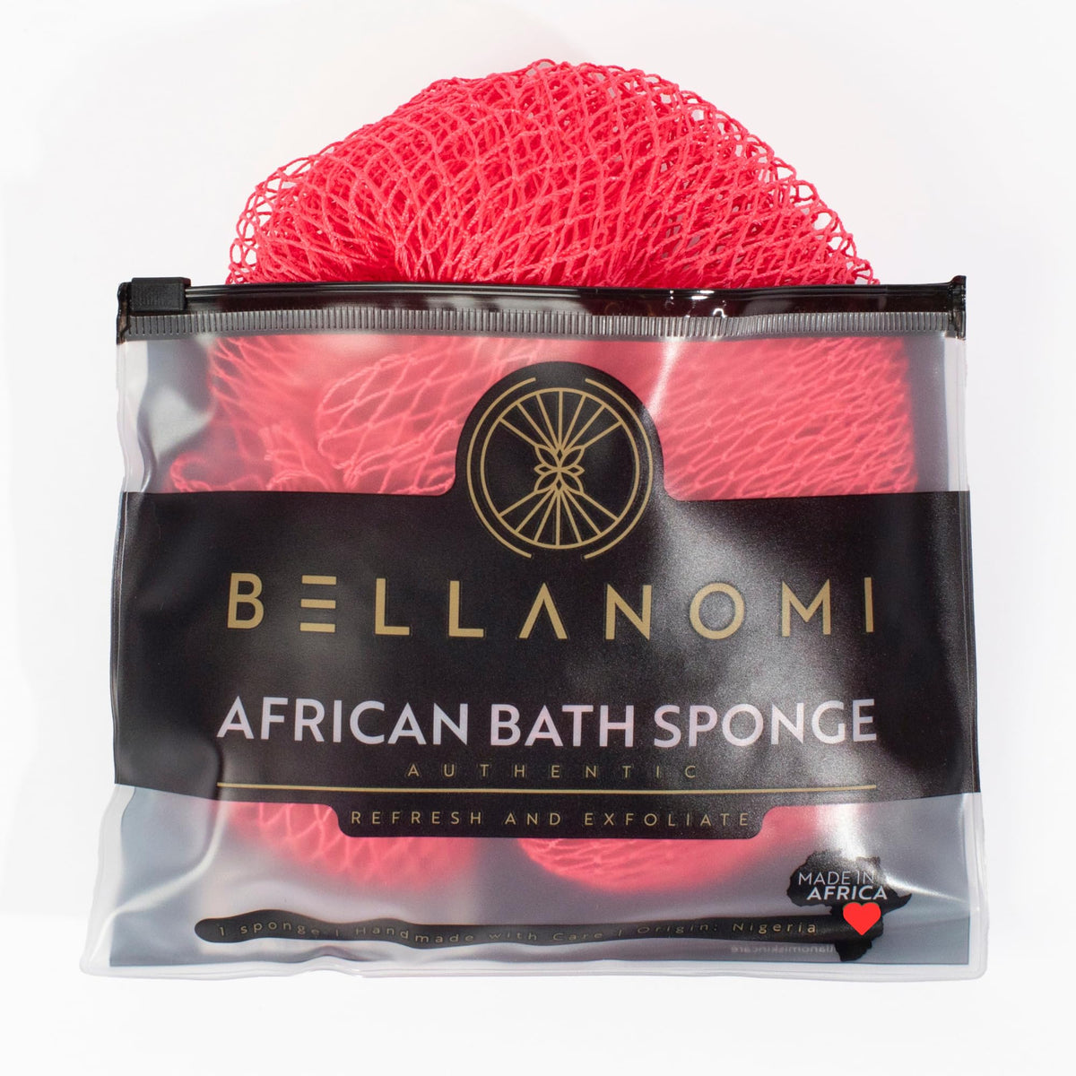 Bellanomi esponja exfoliante africana para la espalda extendida y exfoliación suave.