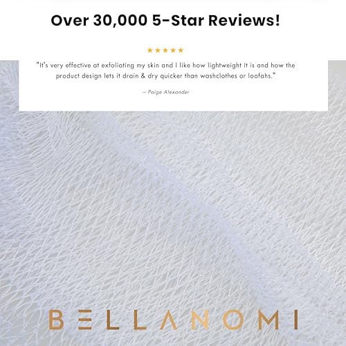 Bellanomi Esponja exfoliante africana de 45 pulgadas para zonas difíciles