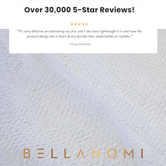 Bellanomi Esponja exfoliante africana de 45 pulgadas para zonas difíciles