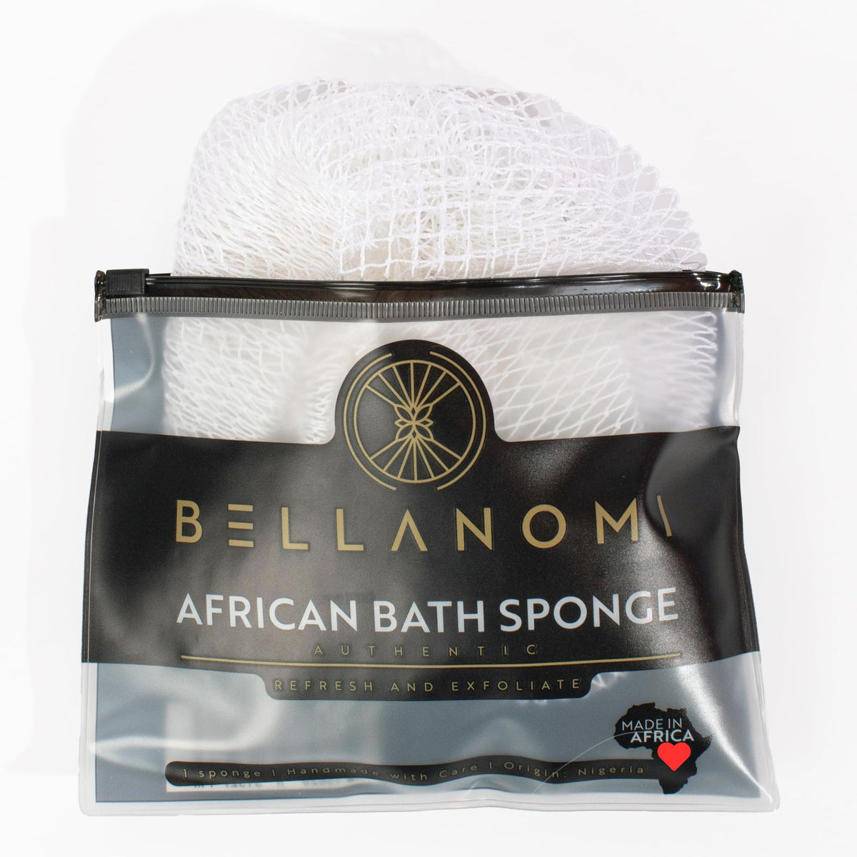 Bellanomi Esponja exfoliante africana frontal para una limpieza profunda y suave