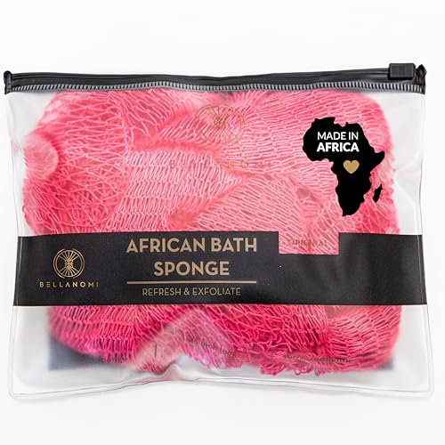 Bellanomi esponja exfoliante Sapo rosa de 45 pulgadas para alcanzar la espalda.