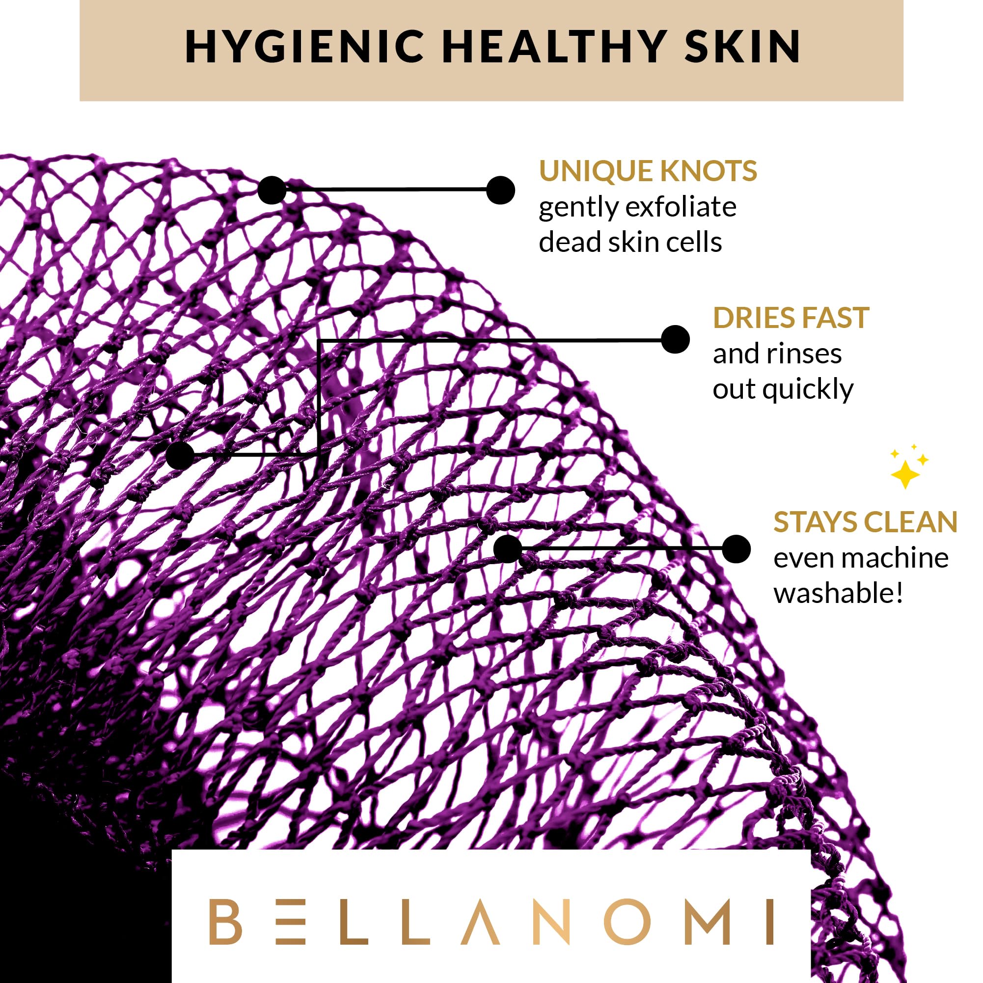 Bellanomi ethical Nigeria-sourced sapo sponge adds authentic texture to your routine.