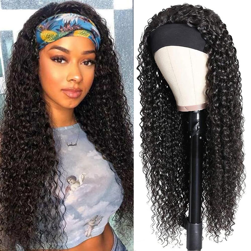 Bellarayine headband wig deep wave 20 inch shows natural texture for everyday wear.
