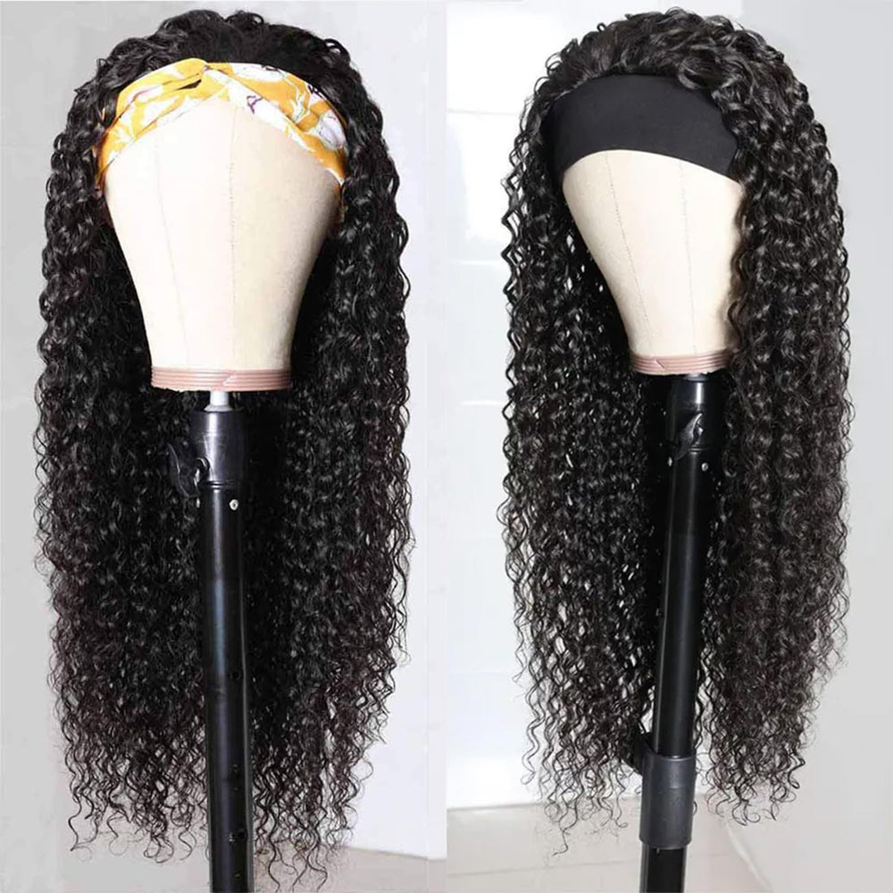 Bellarayine headband wig front view demonstrates secure, quick wear with built-in front clips.