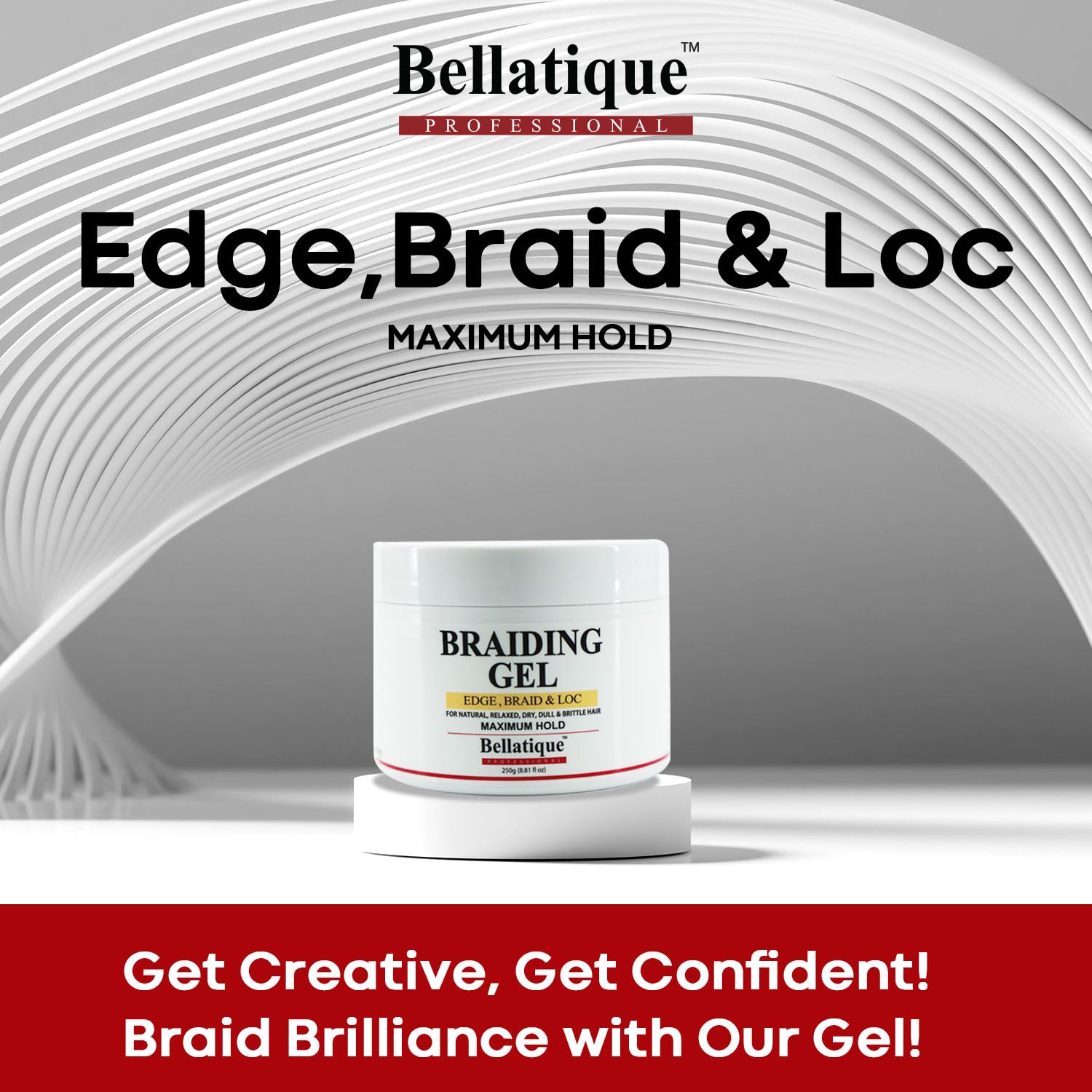 Bellatique Edge es adecuado para cabello natural o relajado.