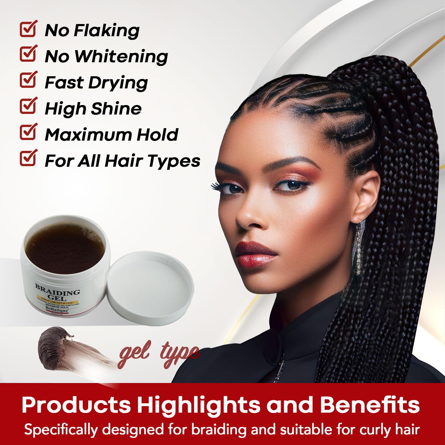Bellatique Edge para trenzas y peinados con control.
