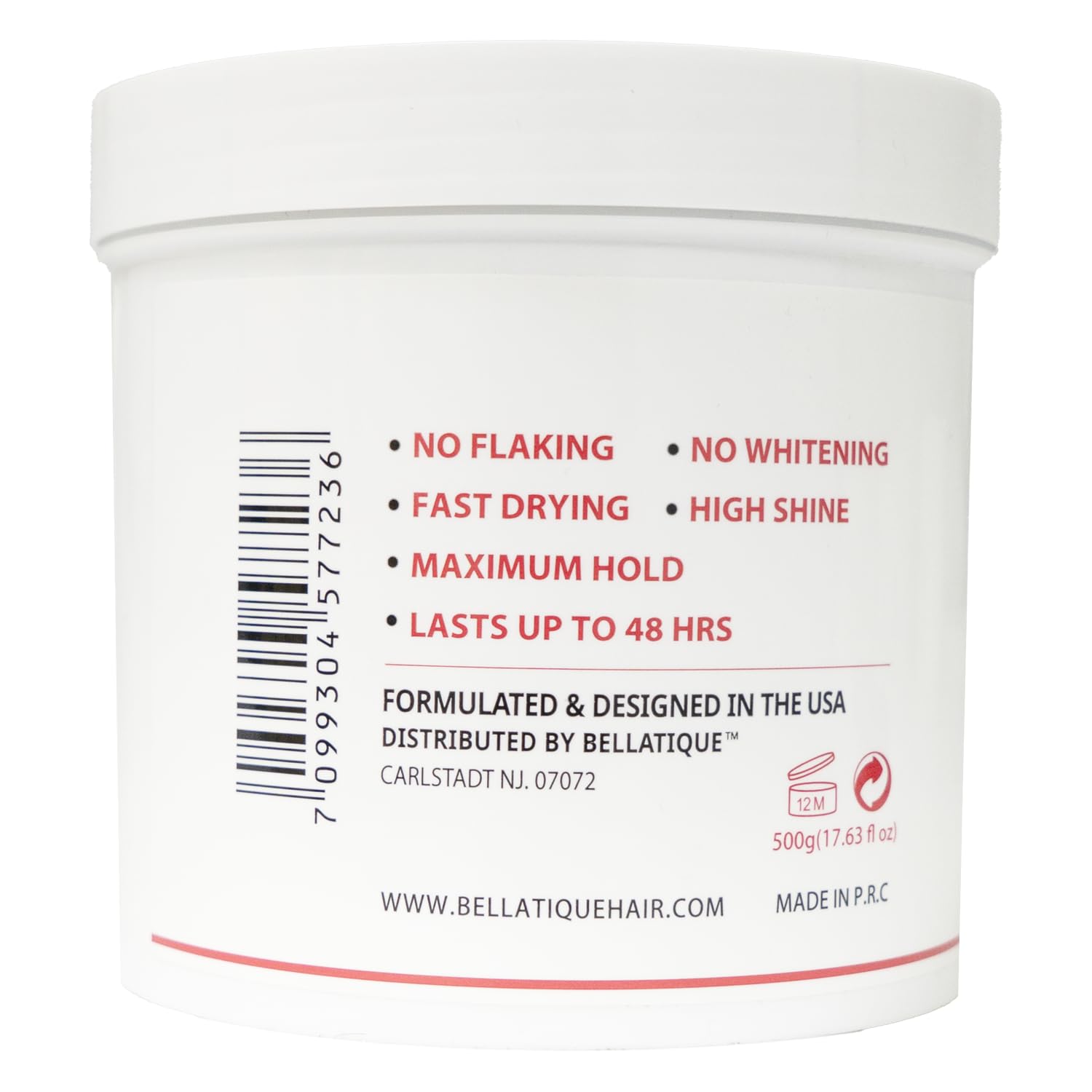 BELLATIQUE gel profesional para trenzas, para cabello de todo tipo.