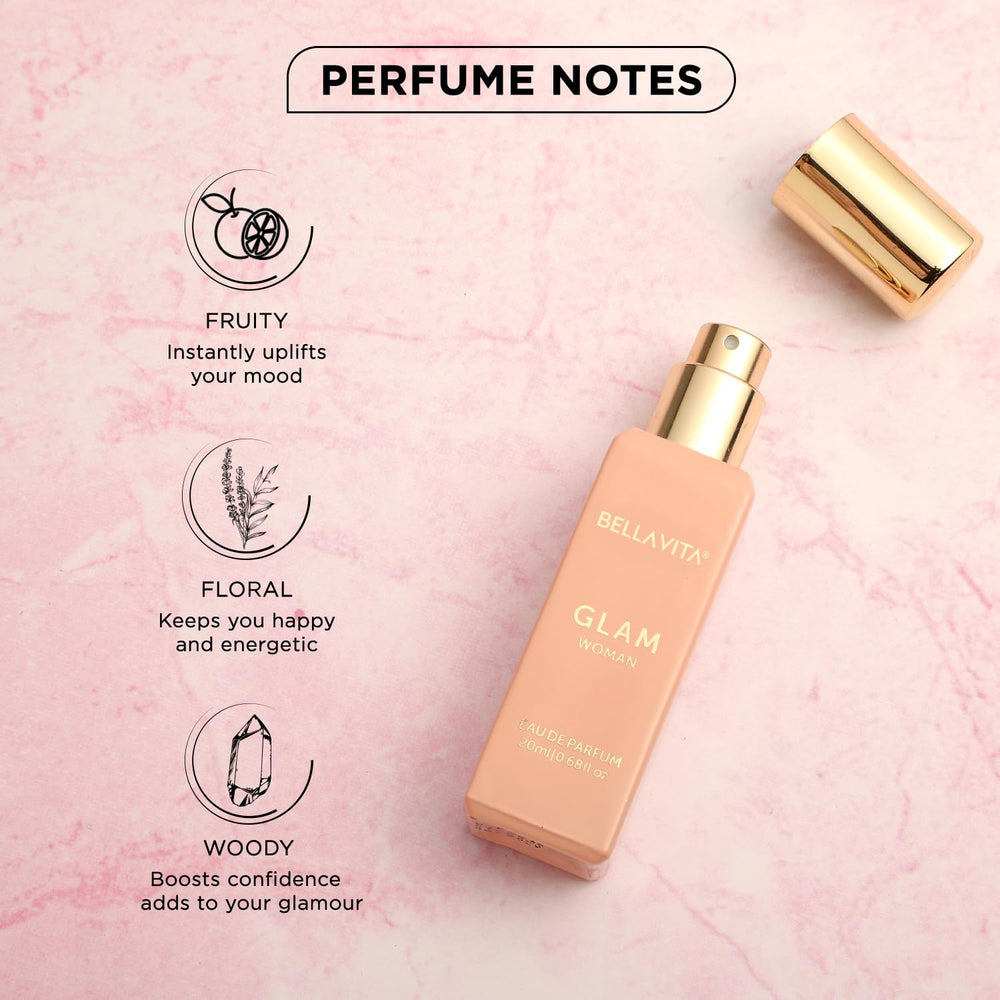 GLAM travel-sized perfume bottle for on-the-go freshness