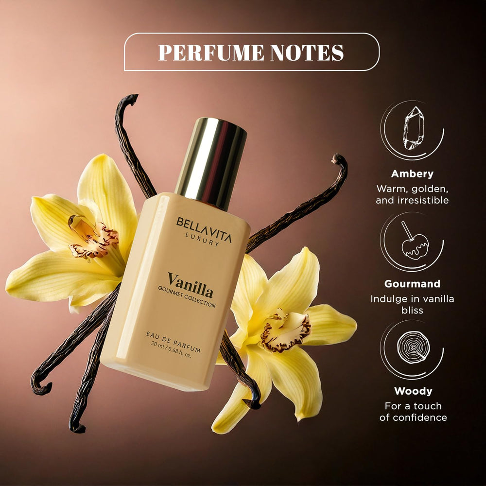 Bellavita Gourmet perfume close-up texture reveals luxurious oil blend.