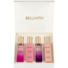 BellaVita Luxury DATE bottle highlighting floral notes for daytime freshness.