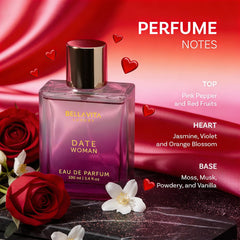 Bellavita Luxury Date EDP packaging box showcases premium gifting appeal