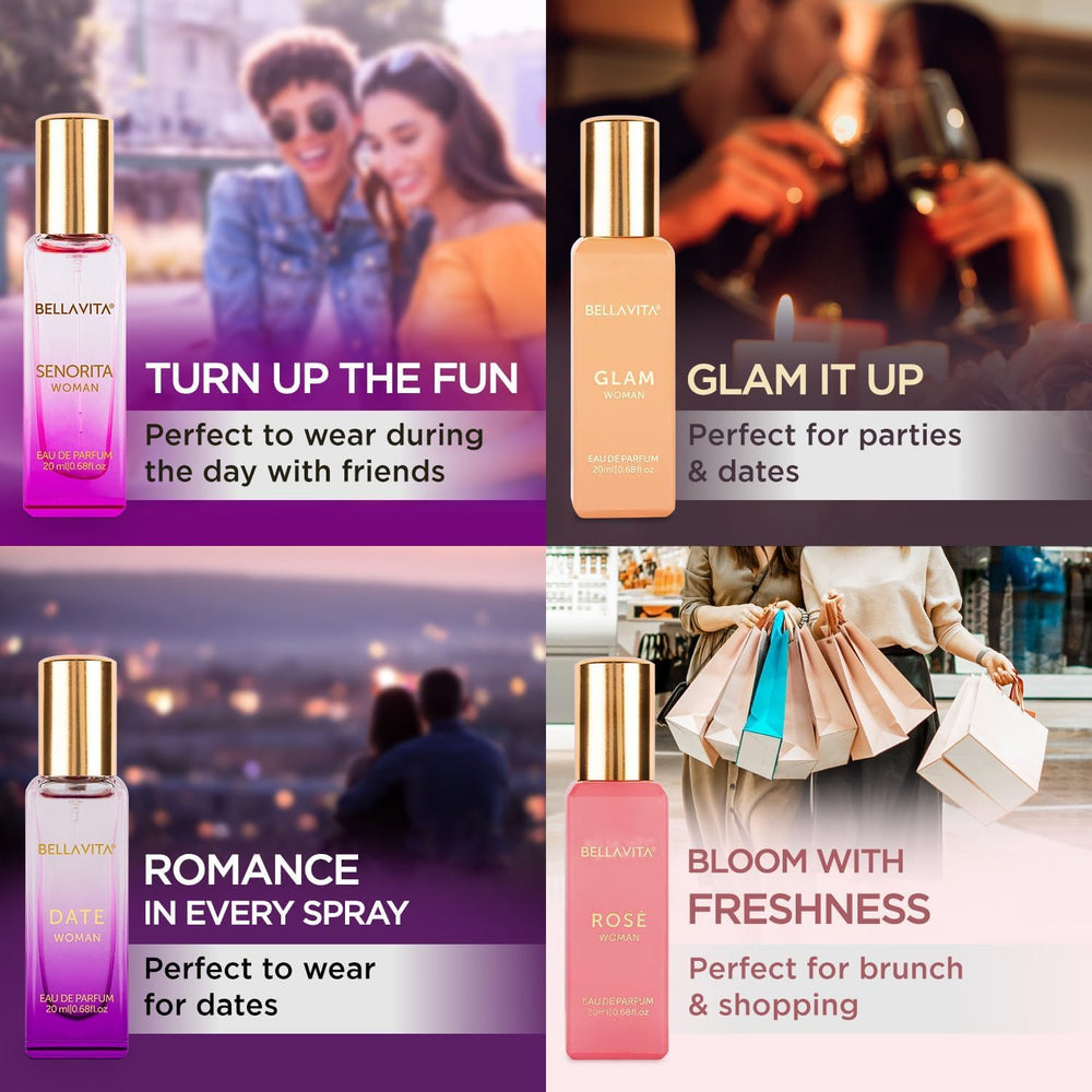 BellaVita Luxury GLAM bottle offers bold sophistication for special occasions.