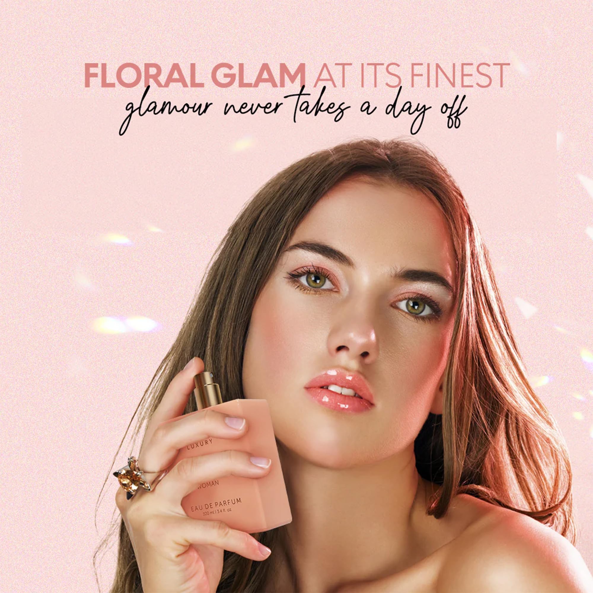 Bellavita Luxury Glam spray action shows easy, even fragrance release