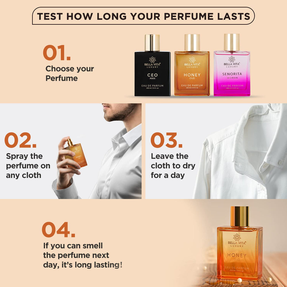 Bella Vita Luxury Honey Oud EDP packaging box signals premium gifting.