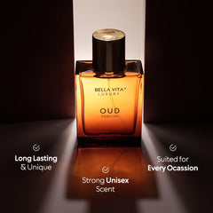 Bella Vita Luxury Oud EDP caramel heart adds depth and sweetness.