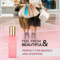 Close-up of the cap on Bella Vita Luxury Rose EDP, premium packaging.