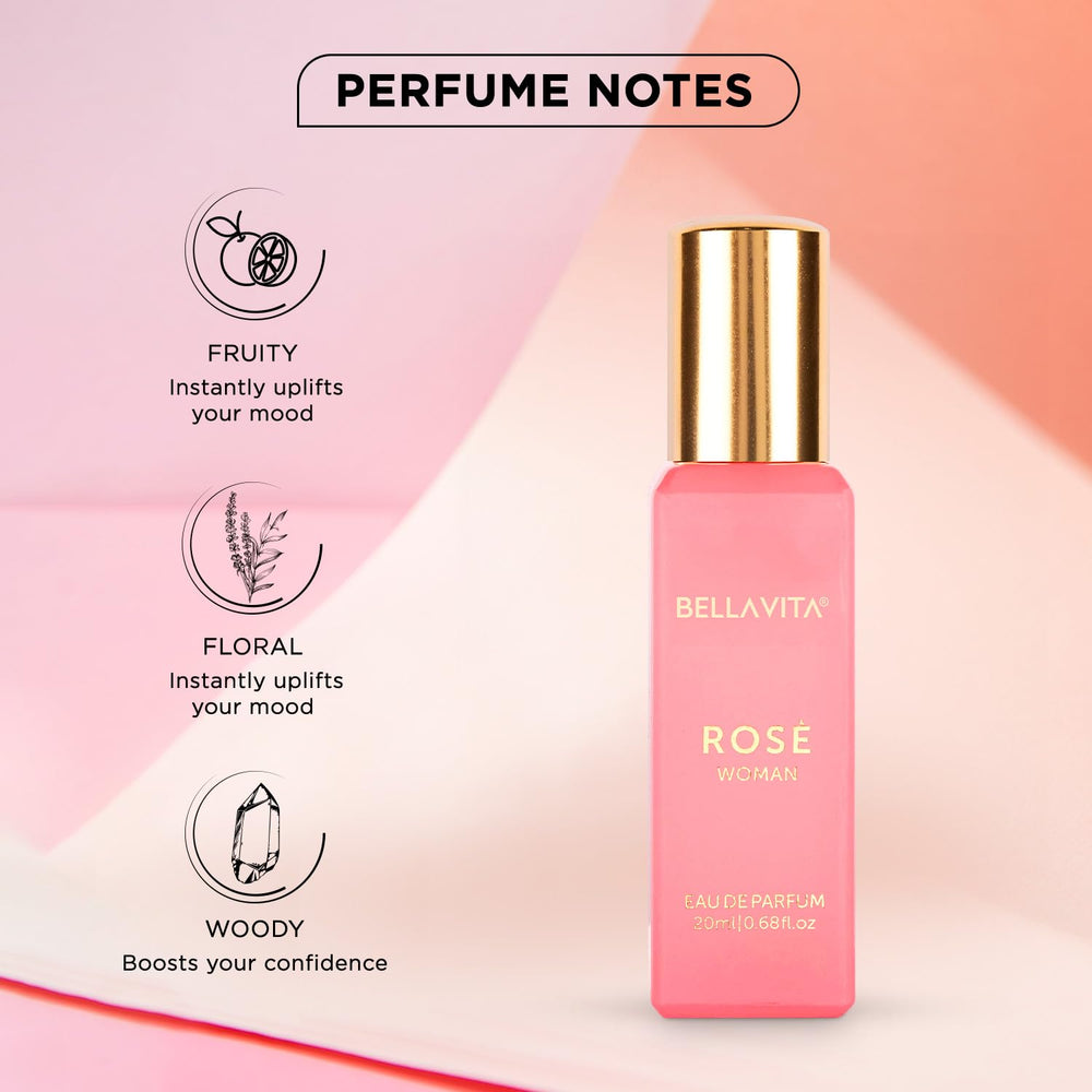 Bella Vita Luxury Rose EDP packaging with sleek design, ideal for gifting.