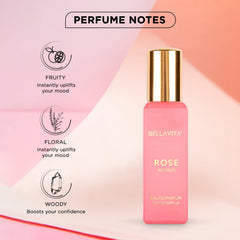 Bella Vita Luxury Rose EDP packaging with sleek design, ideal for gifting.