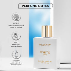 Bella Vita Luxury White Oud amber and musk base for warmth.