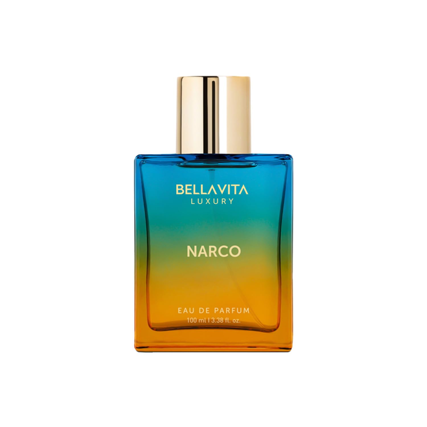 Bellavita Narco perfume bottle showcases luxurious musk and vanilla notes for lasting allure.