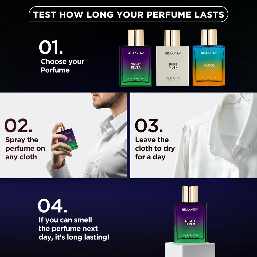 BELLAVITA Night Fever packaging exudes luxury and modern design.