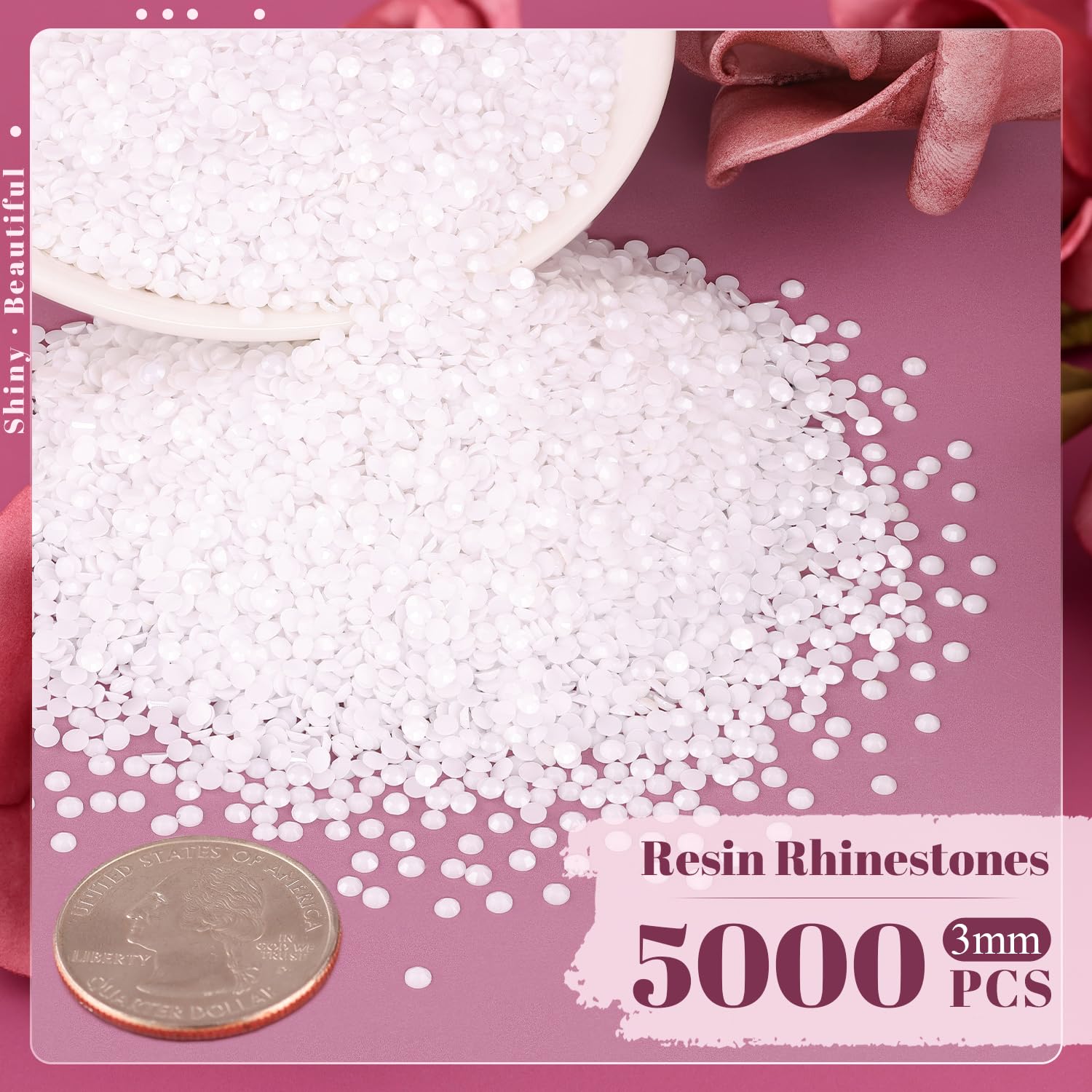 BELLEBOOST 3mm rhinestones packaging closeup for vivid design sparkle