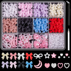 BELLEBOOST 600pcs 3D nail charms box for varied designs