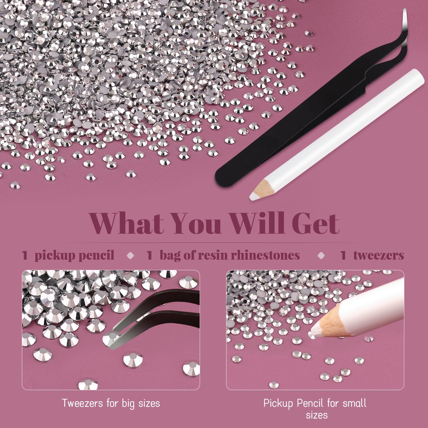 Bulk resin rhinestones ideal for large projects and gradient effects