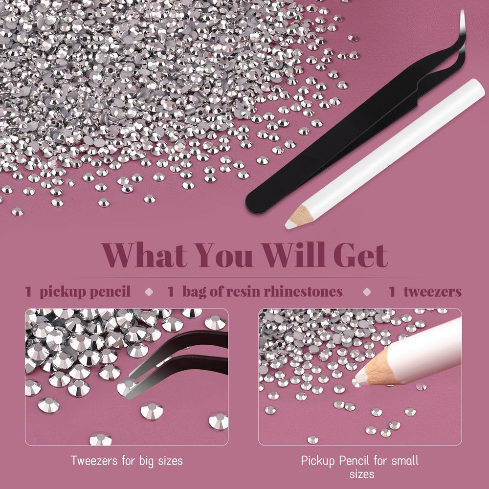 Bulk resin rhinestones ideal for large projects and gradient effects