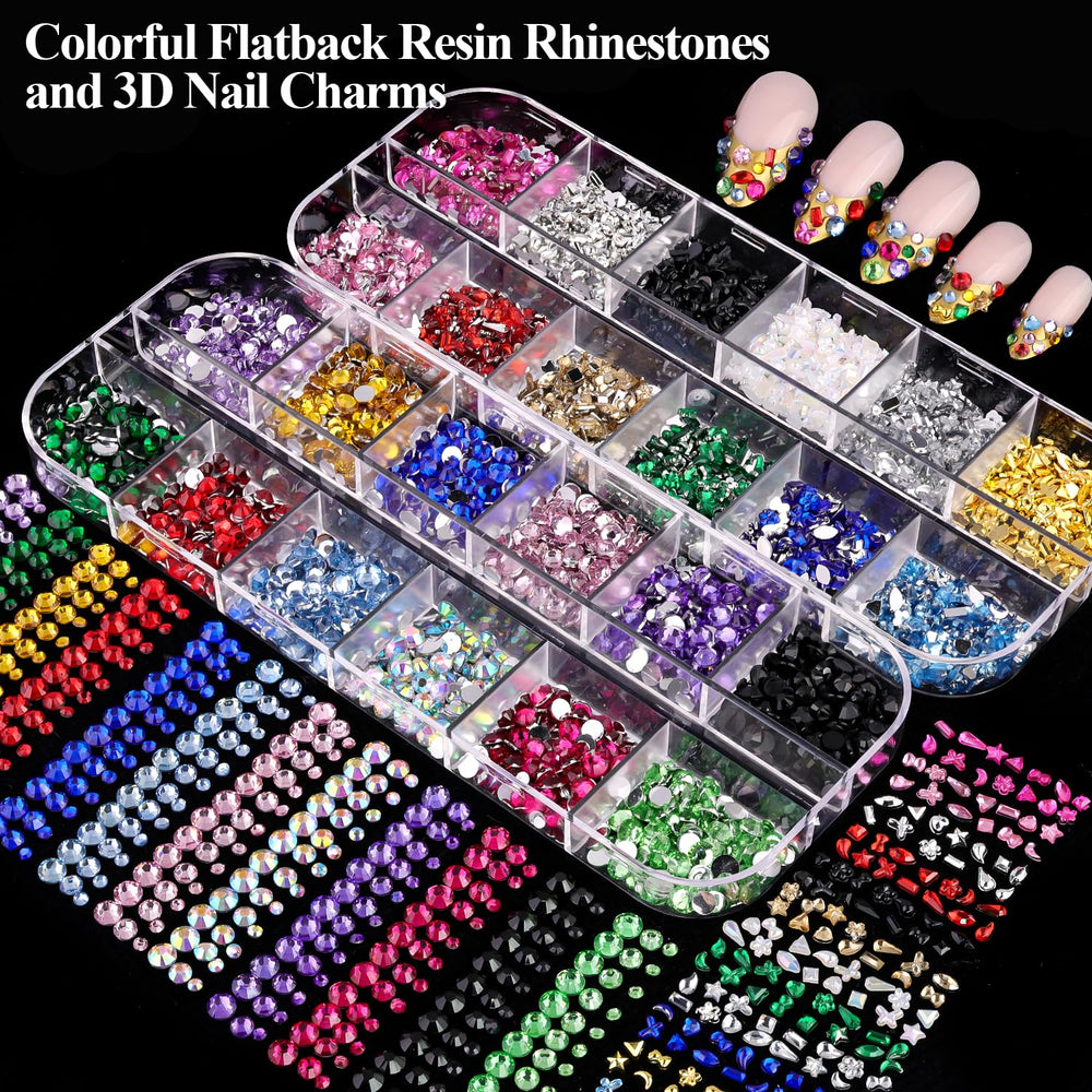 BELLEBOOST colorful rhinestones 3mm set for radiant nails