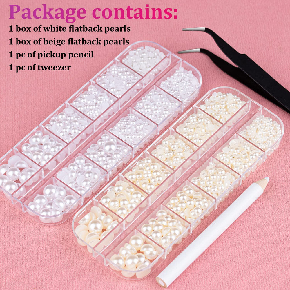BELLEBOOST craft and body decor with flat-back pearls for DIY projects