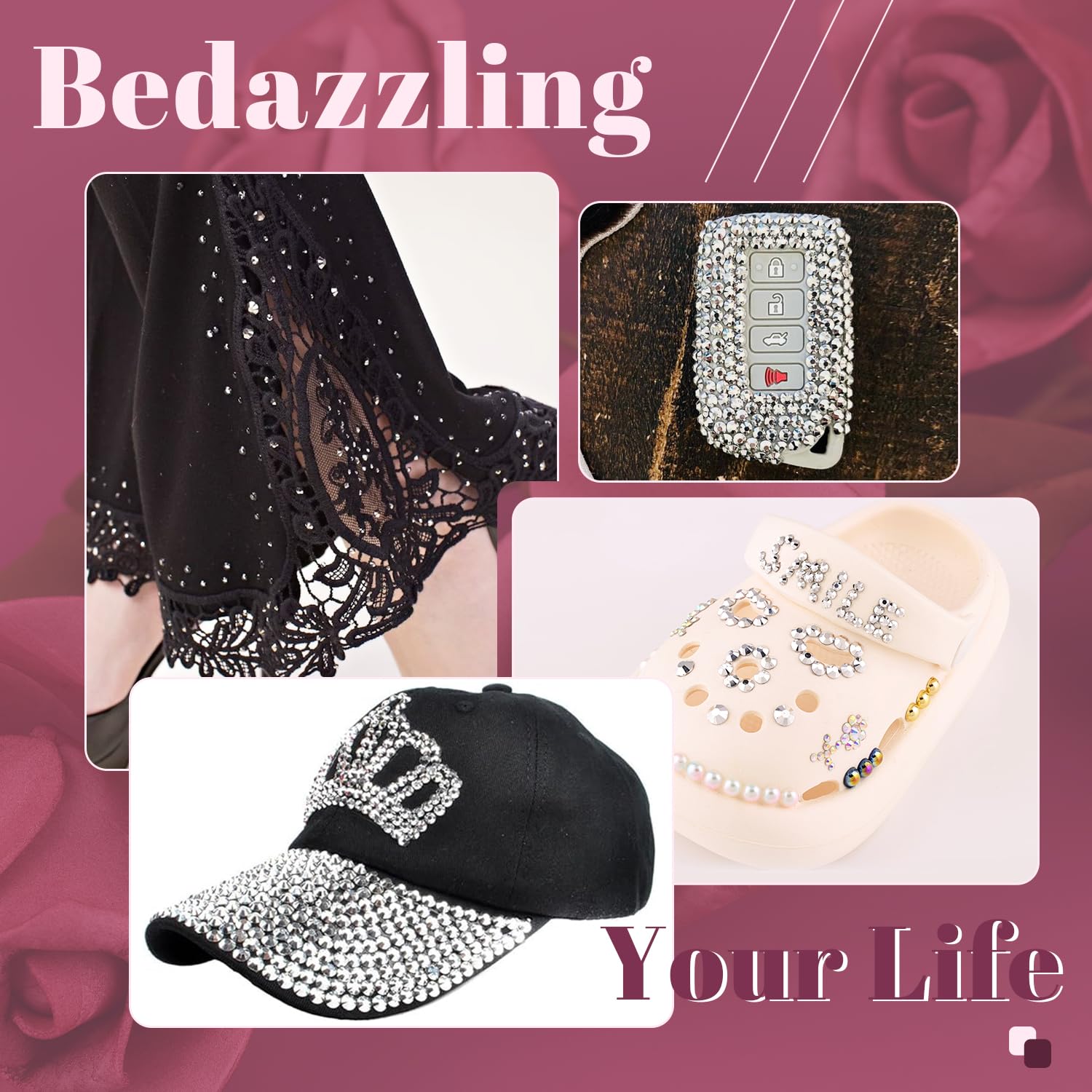 Creative uses on shoes, tumblers, phone cases and more