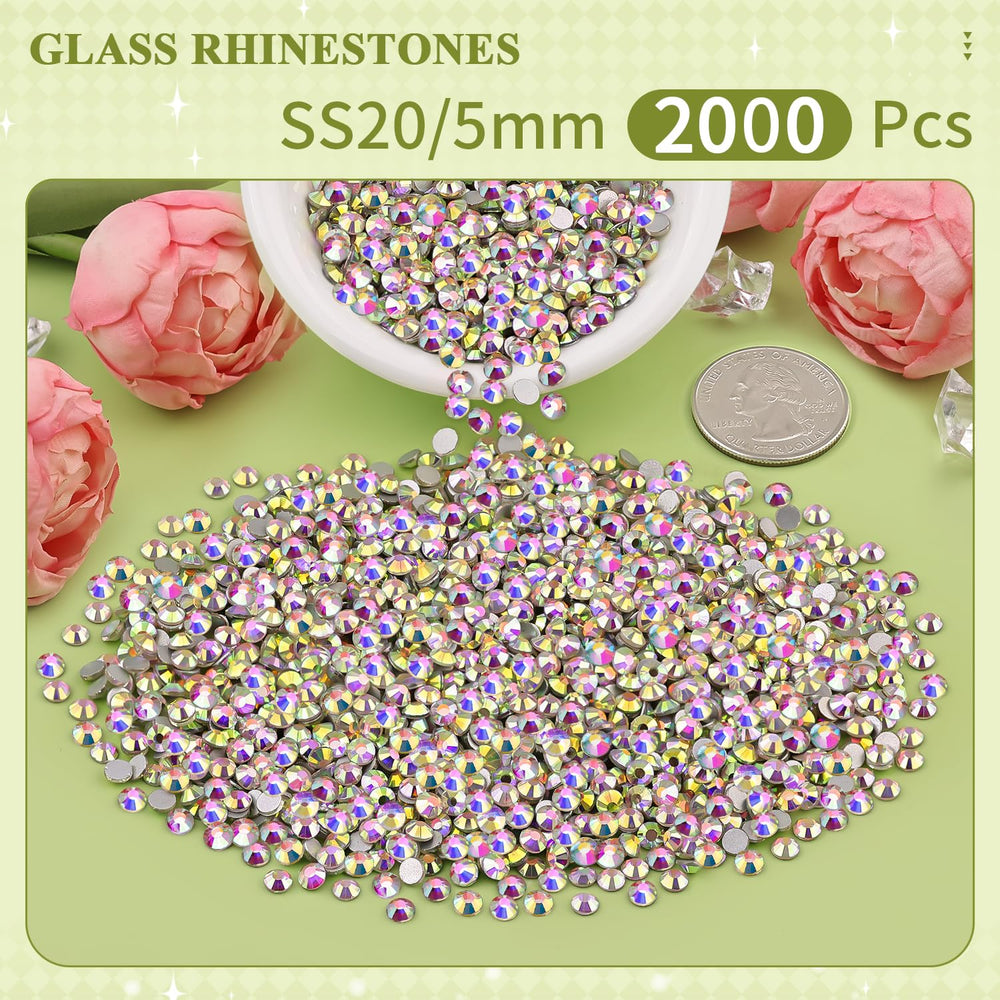 BELLEBOOST Flatback Crystal AB rhinestones with durable shine for shoes and garments.